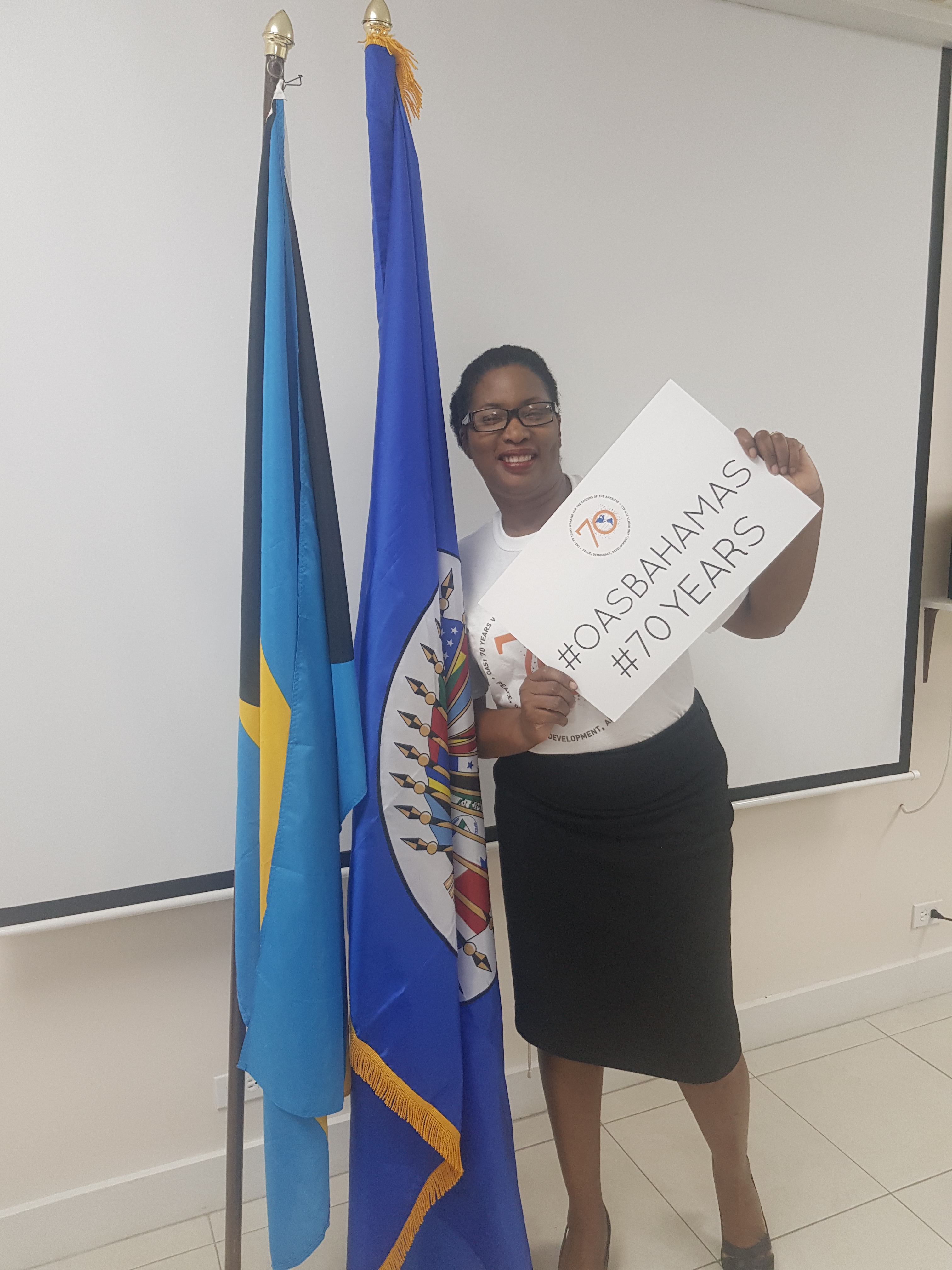 OAS turns 70 and the staff at The National Office in The Bahamas celebrated with a few fun selfies.(October 29, 2018)